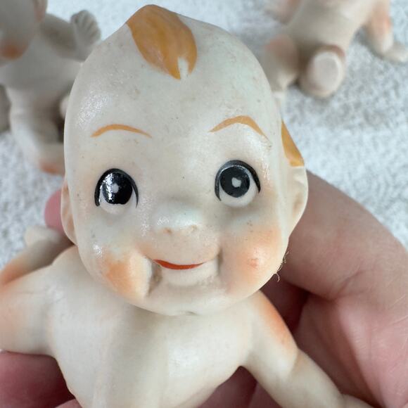 Kewpie Doll Figurines Set Of 3 Naked Baby Bisque - Picture 15 of 16
